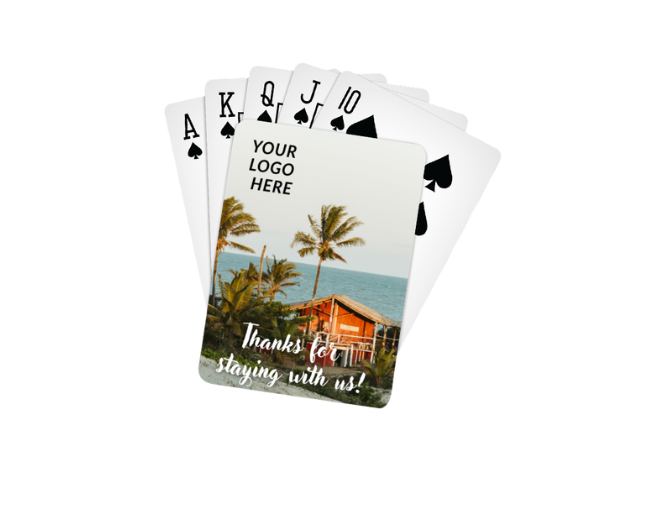 Thanks for Staying with Us Custom Playing Cards