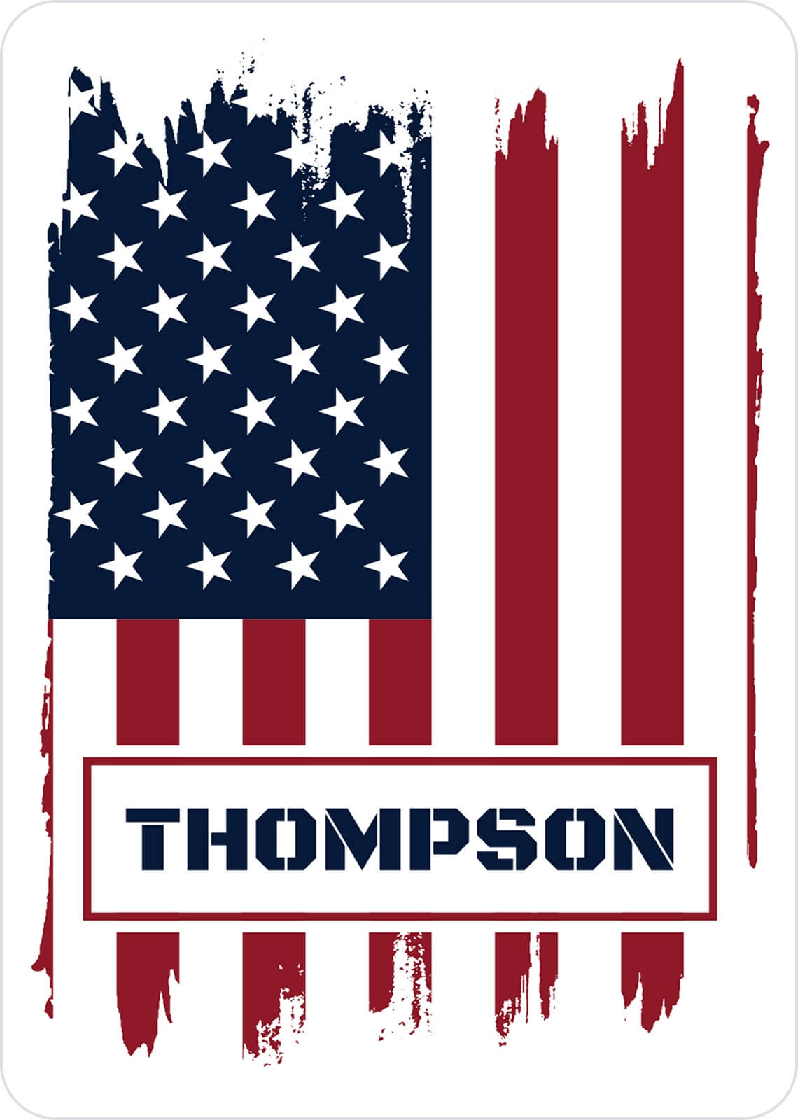 american flag card