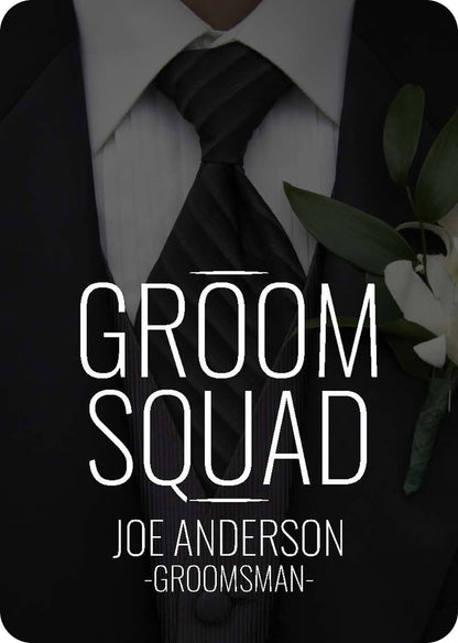 groomsman custom playing cards